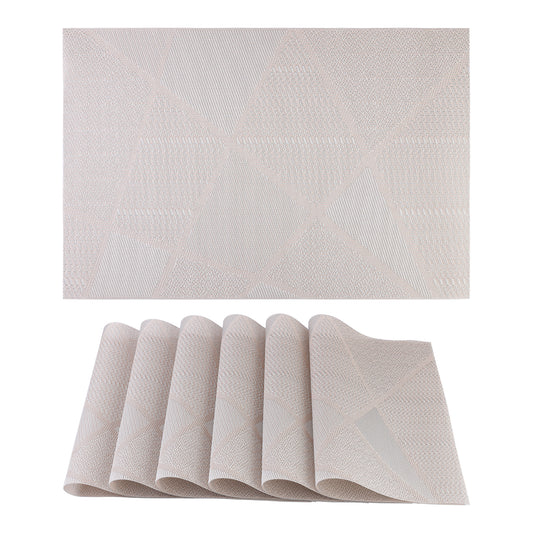Juego de 6 manteles individuales de PVC para decoración de mesa de comedor de cocina, lavables y limpiables, 45,7 x 30,5 cm