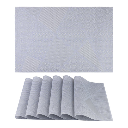 Placemats Set of 6 PVC Design for Kitchen Dining Table Decor Washable Wipeable 18*12in