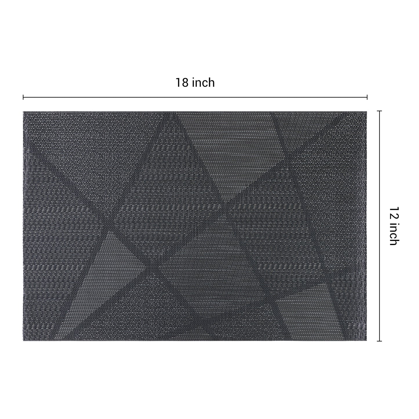 Placemats Set of 6 PVC Design for Kitchen Dining Table Decor Washable Wipeable 18*12in