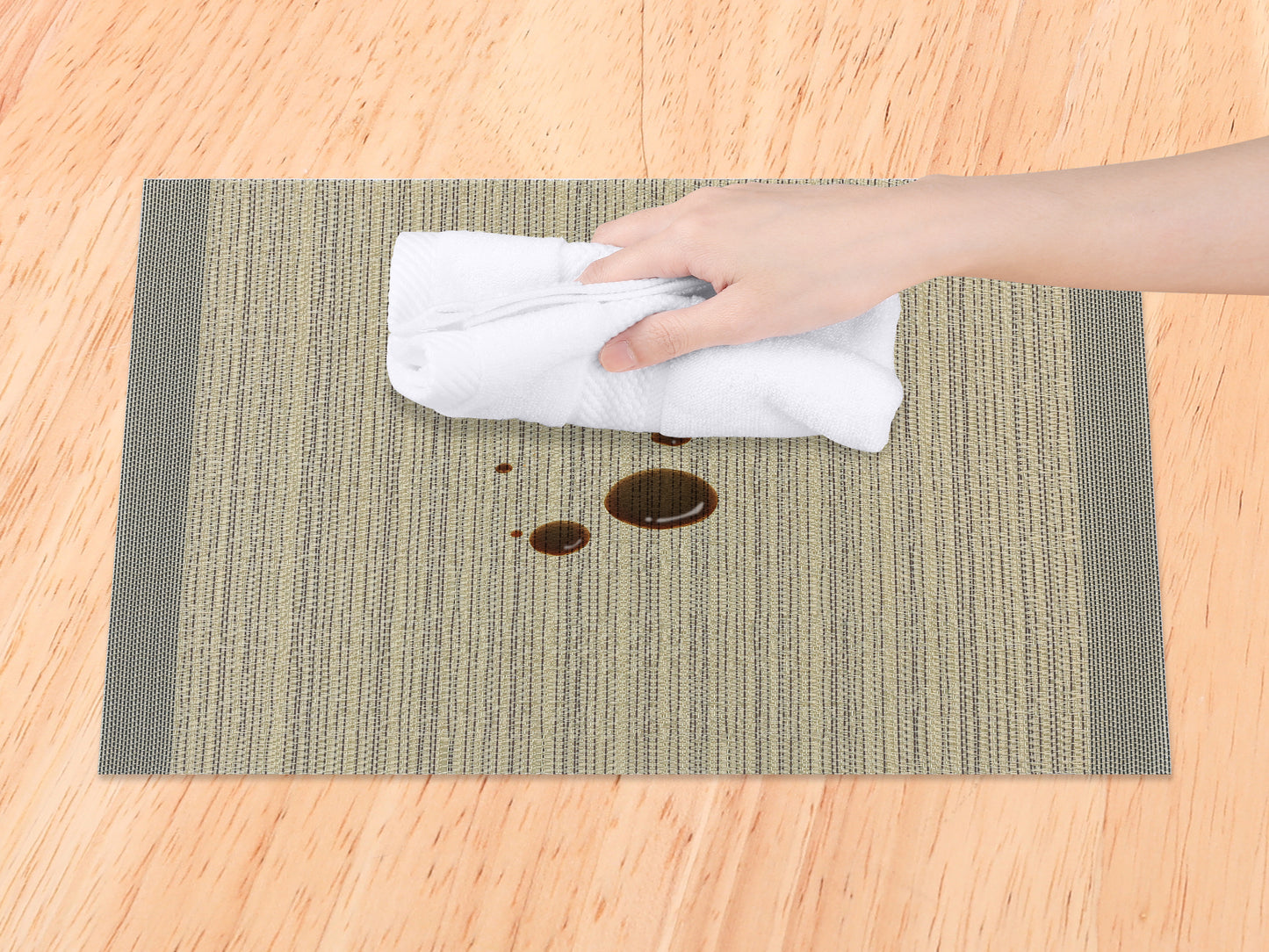 Placemats Set of 8 for Kitchen Dining Table Decor Washable Wipeable 18*12in