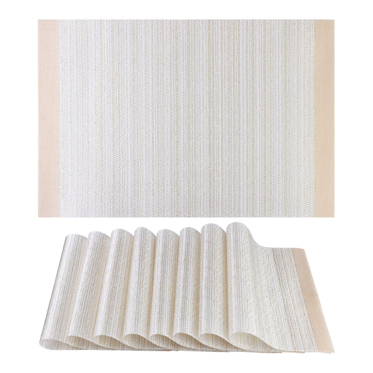 Placemats Set of 8 for Kitchen Dining Table Decor Washable Wipeable 18*12in