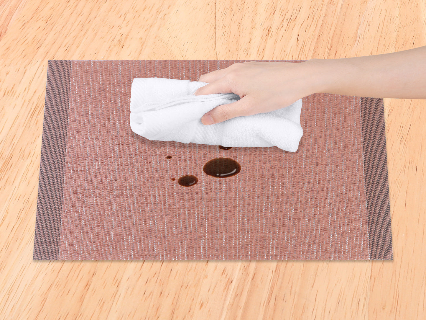 Placemats Set of 8 for Kitchen Dining Table Decor Washable Wipeable 18*12in