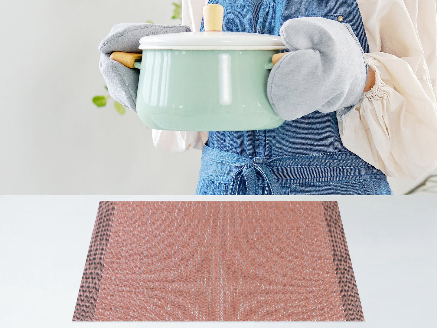 Placemats Set of 8 for Kitchen Dining Table Decor Washable Wipeable 18*12in