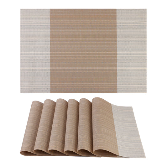 Placemats Set of 6 Easy Clean for Kitchen Dining Table Decor Heat Resistant 18*12in