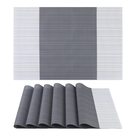 Placemats Set of 6 Easy Clean for Kitchen Dining Table Decor Heat Resistant 18*12in