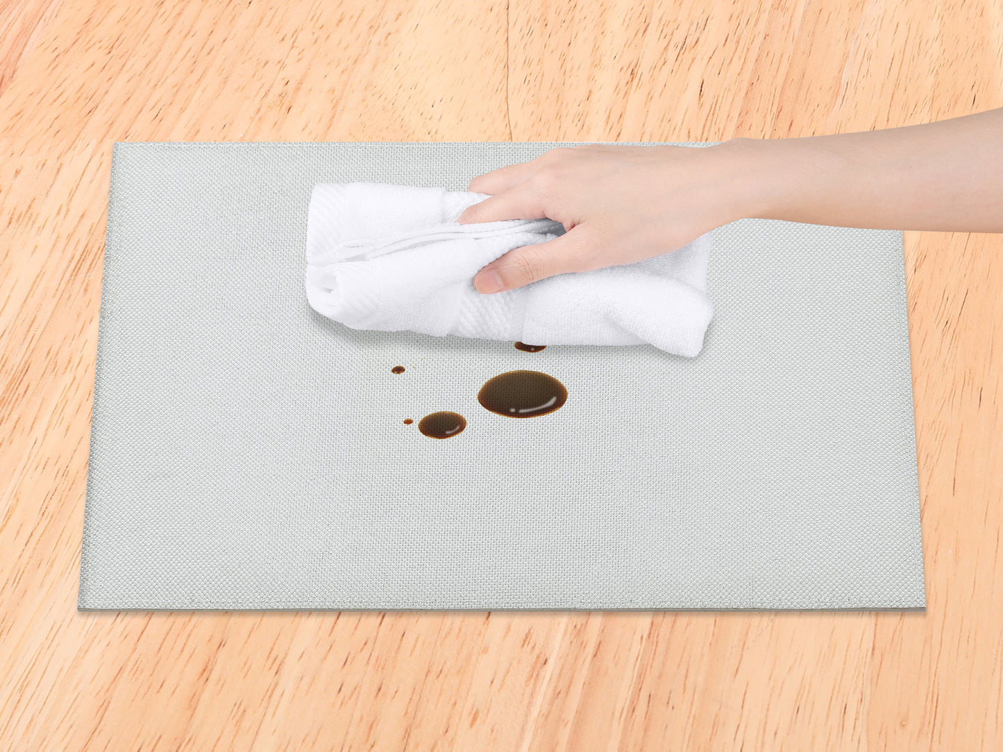 Placemats Set of 6 Sparkle for Kitchen Dining Table Decor Wipeable 18*12in