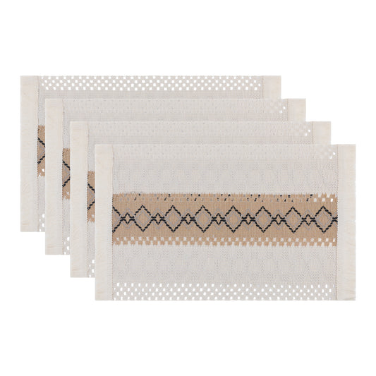 Farmhouse Placemats Set of 4 Linen for Dining Table Decor Indoor Outdoor Washable 20*12in
