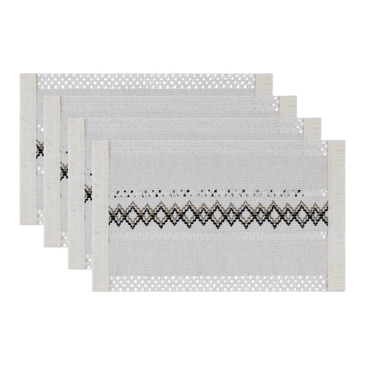 Farmhouse Placemats Set of 4 Linen for Dining Table Decor Indoor Outdoor Washable 20*12in