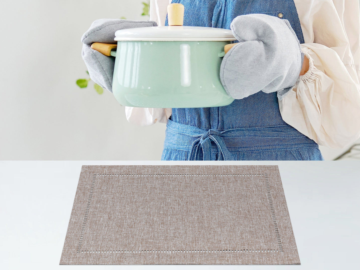 Rustic Placemats Set of 6 Polyesterl Placemats for Dining Table Mat 18*12in