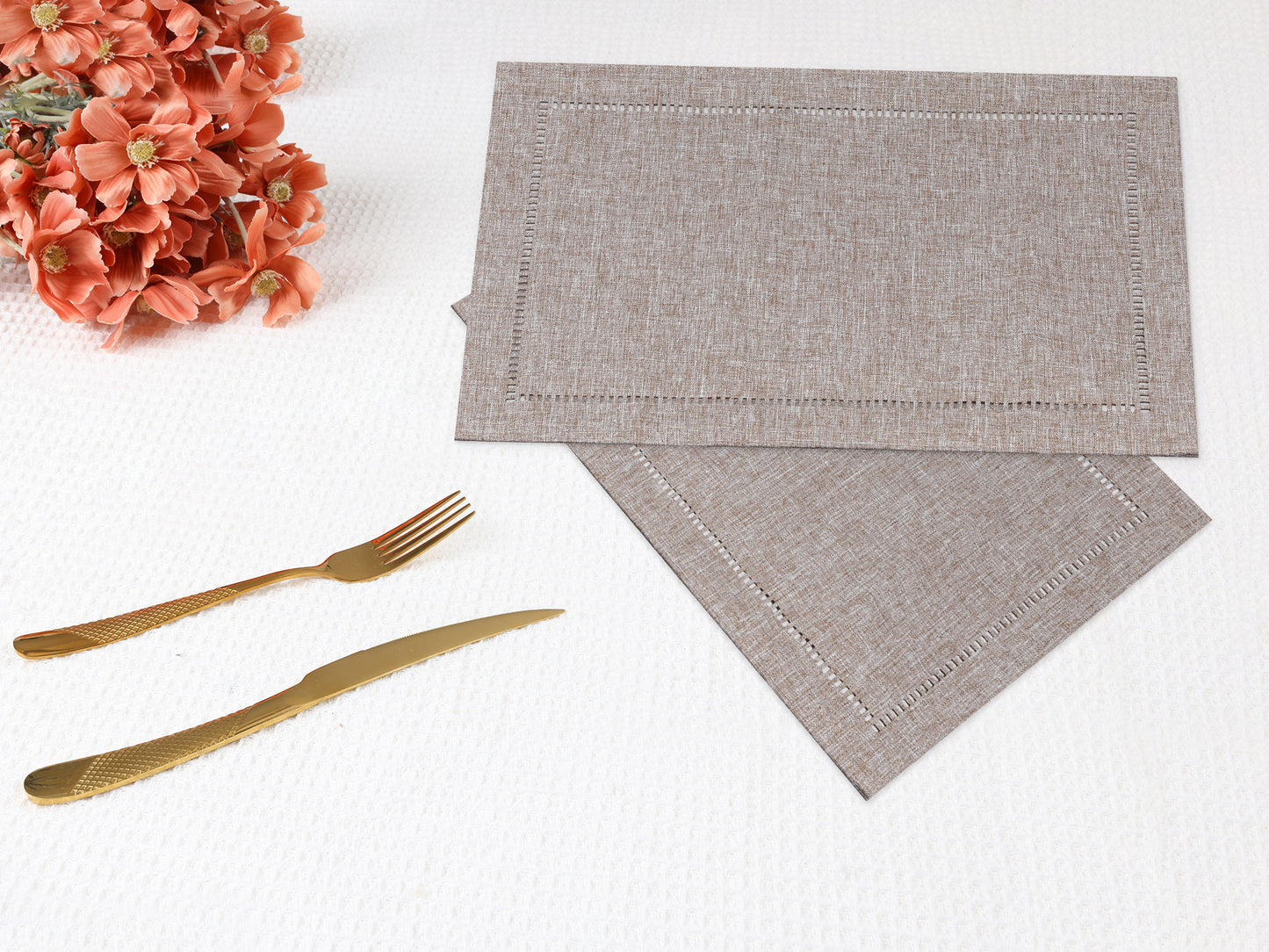 Rustic Placemats Set of 6 Polyesterl Placemats for Dining Table Mat 18*12in