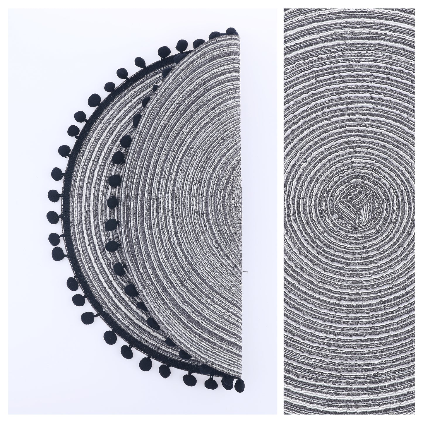 Placemats Set of 6 Polyester for Kitchen Dining Table Decor Heat Resistant 15*15in
