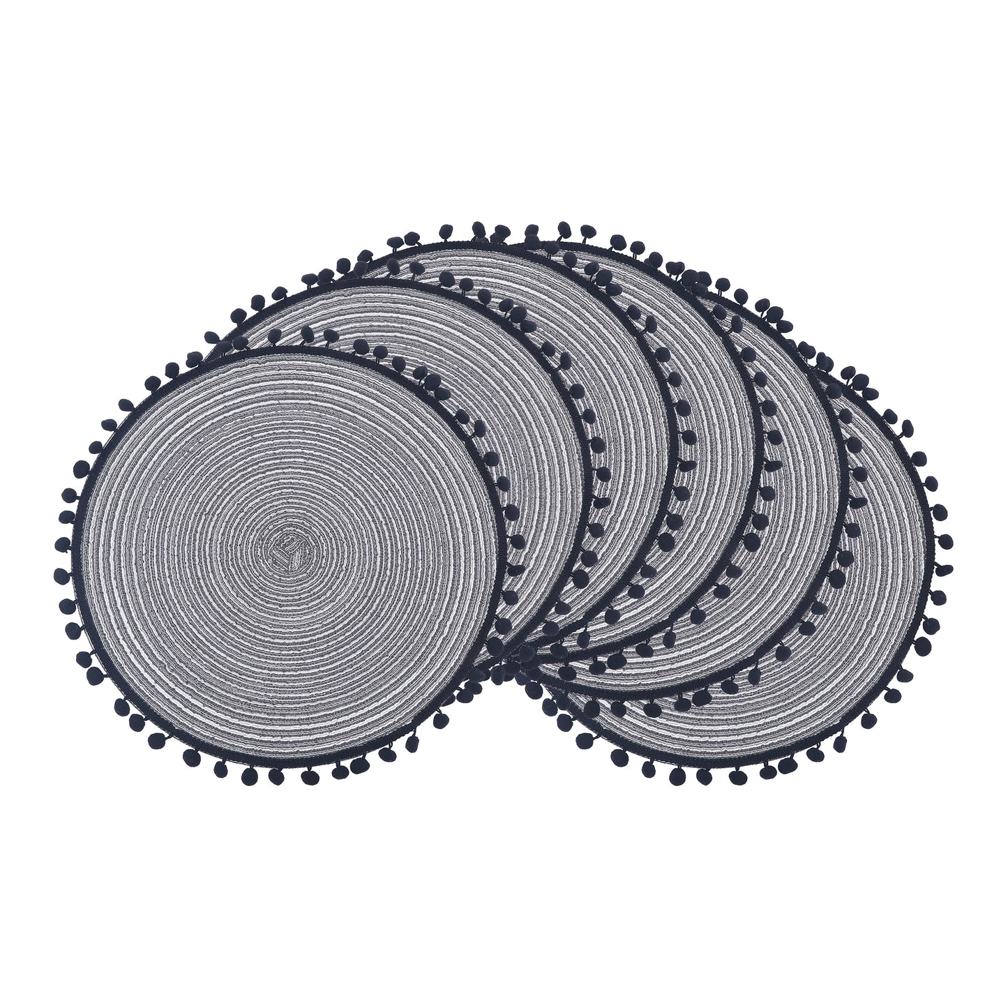 Placemats Set of 6 Polyester for Kitchen Dining Table Decor Heat Resistant 15*15in