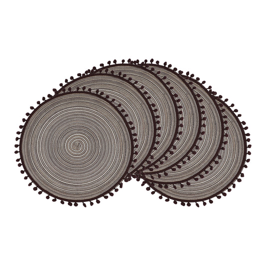 Juego de 6 manteles individuales de poliéster para decoración de mesa de comedor de cocina, resistentes al calor, 15 x 15 pulgadas