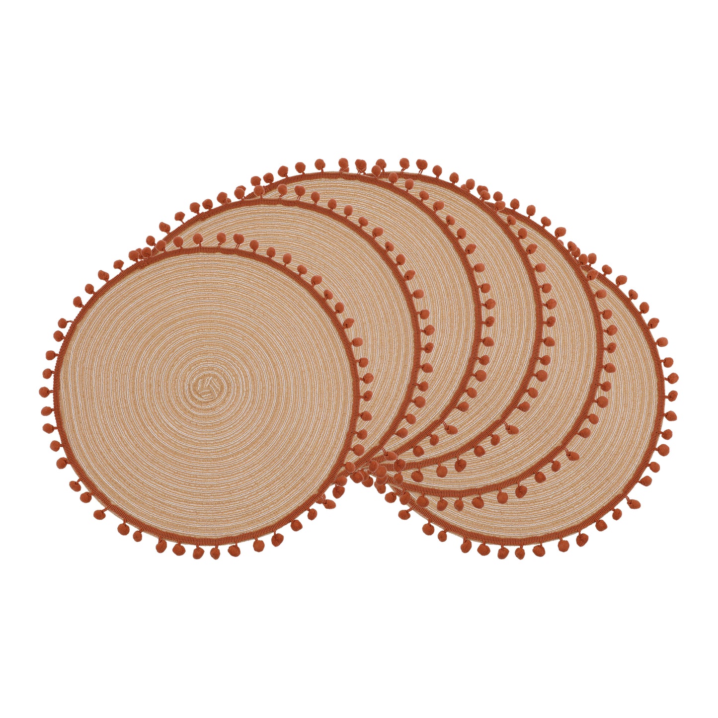 Placemats Set of 6 Polyester for Kitchen Dining Table Decor Heat Resistant 15*15in