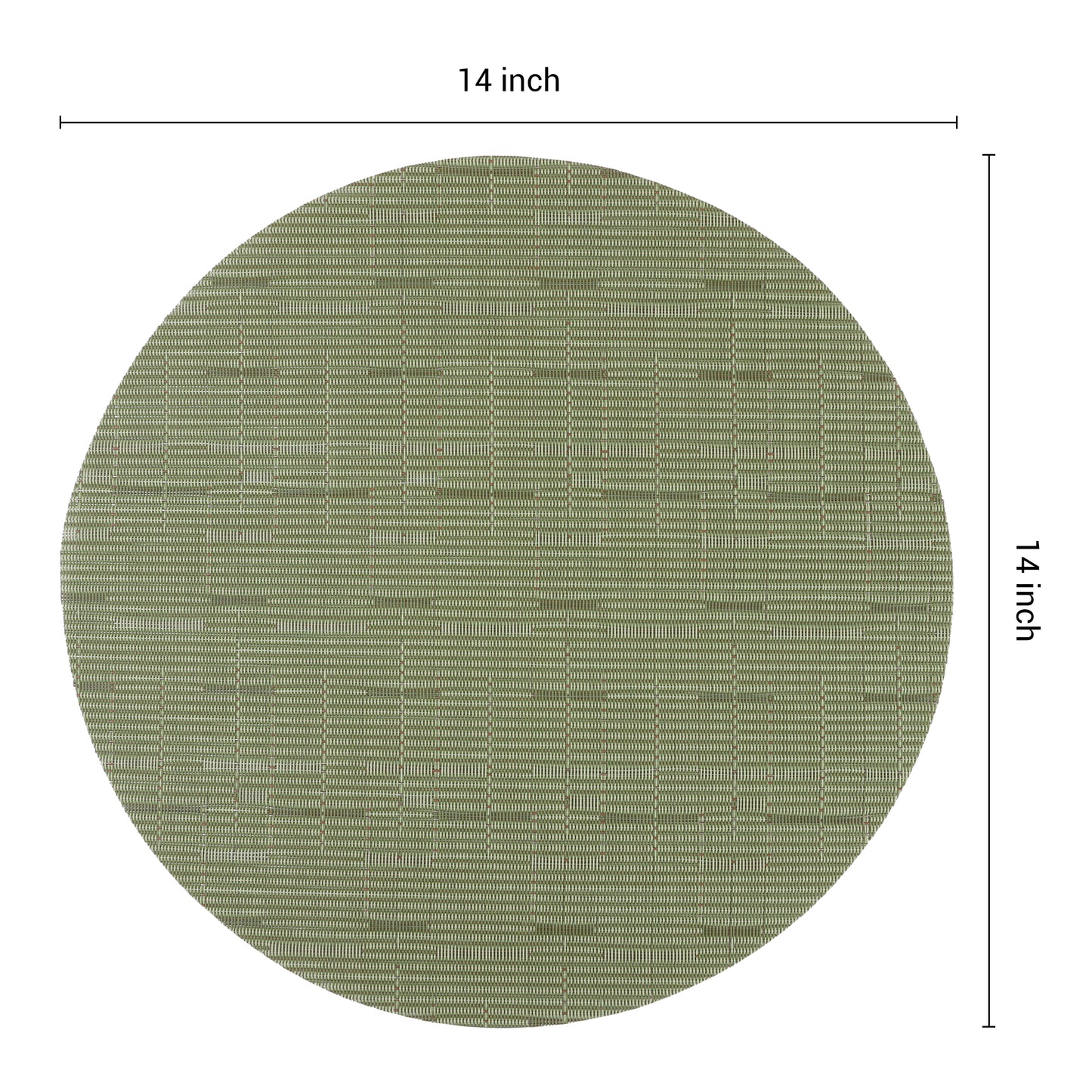 Round Placemats Set of 6 PVC for Kitchen Dining Table Decor Wipeable 14*14in