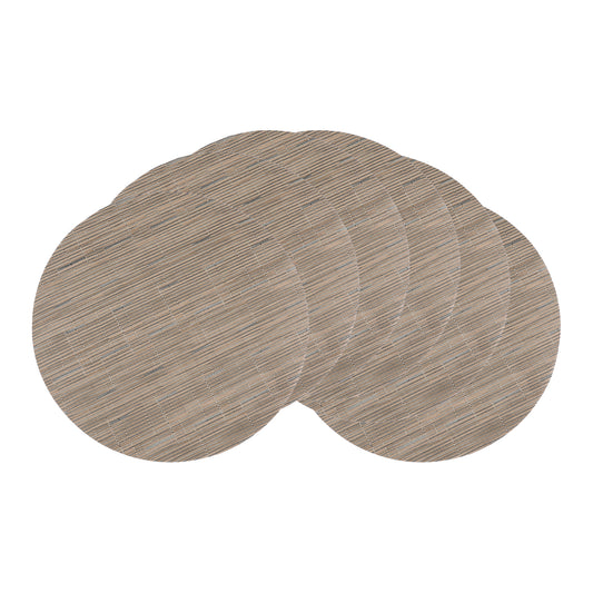 Round Placemats Set of 6 PVC for Kitchen Dining Table Decor Wipeable 14*14in