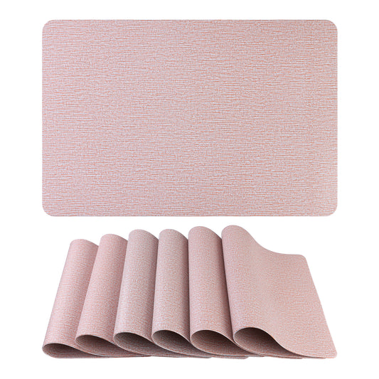 Juego de 6 manteles individuales de PVC para decoración de mesa de cocina y comedor, lavables, 45,7 x 30,5 cm