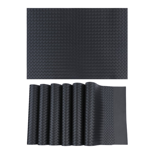 Placemats Set of 6 Leather for Kitchen Dining Table Decor Heat Resistant 17*12in
