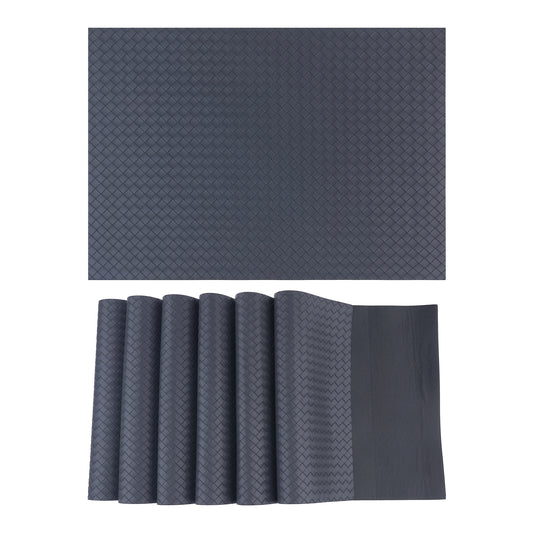 Placemats Set of 6 Leather for Kitchen Dining Table Decor Heat Resistant 17*12in