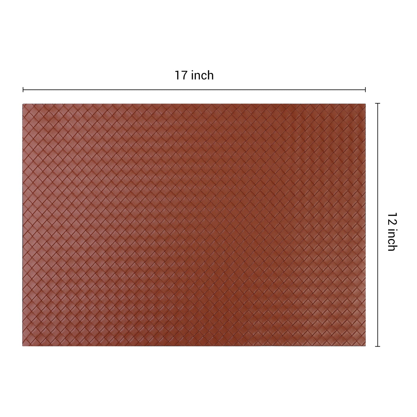 Placemats Set of 6 Leather for Kitchen Dining Table Decor Heat Resistant 17*12in