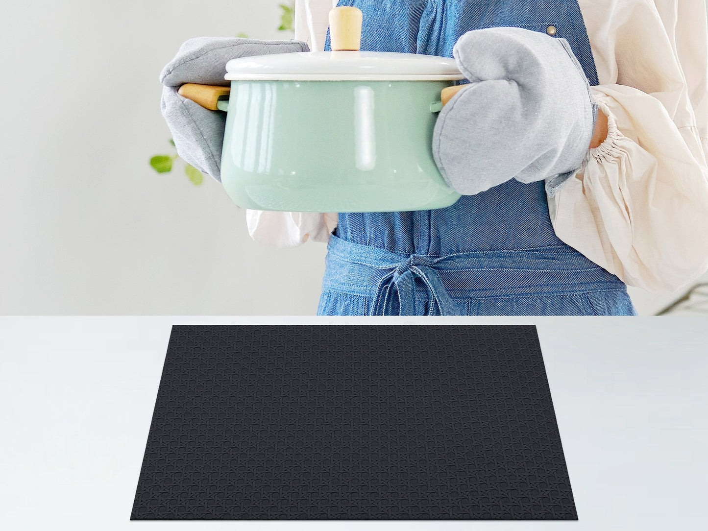 Placemats Set of 6 Woven for Dining Table Decor Indoor Outdoor Washable 17*12in