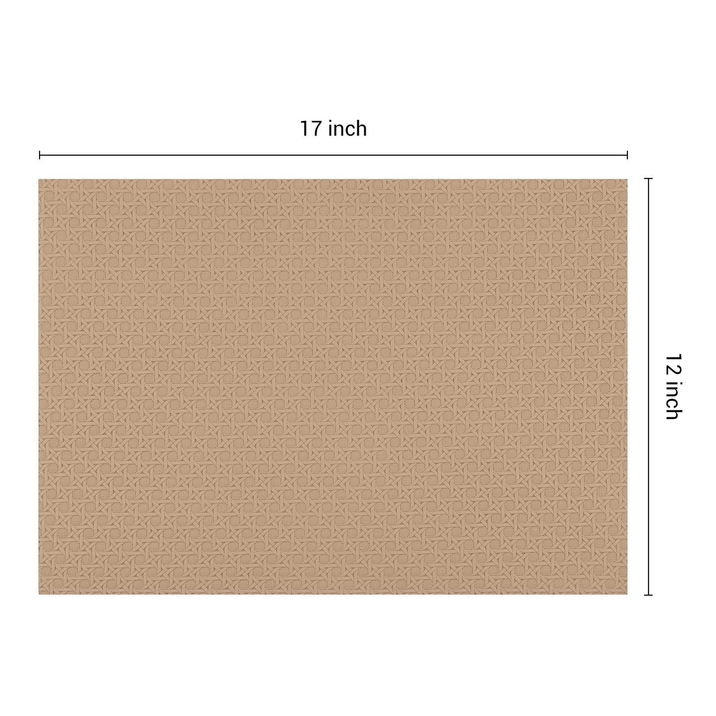 Placemats Set of 6 Woven for Dining Table Decor Indoor Outdoor Washable 17*12in