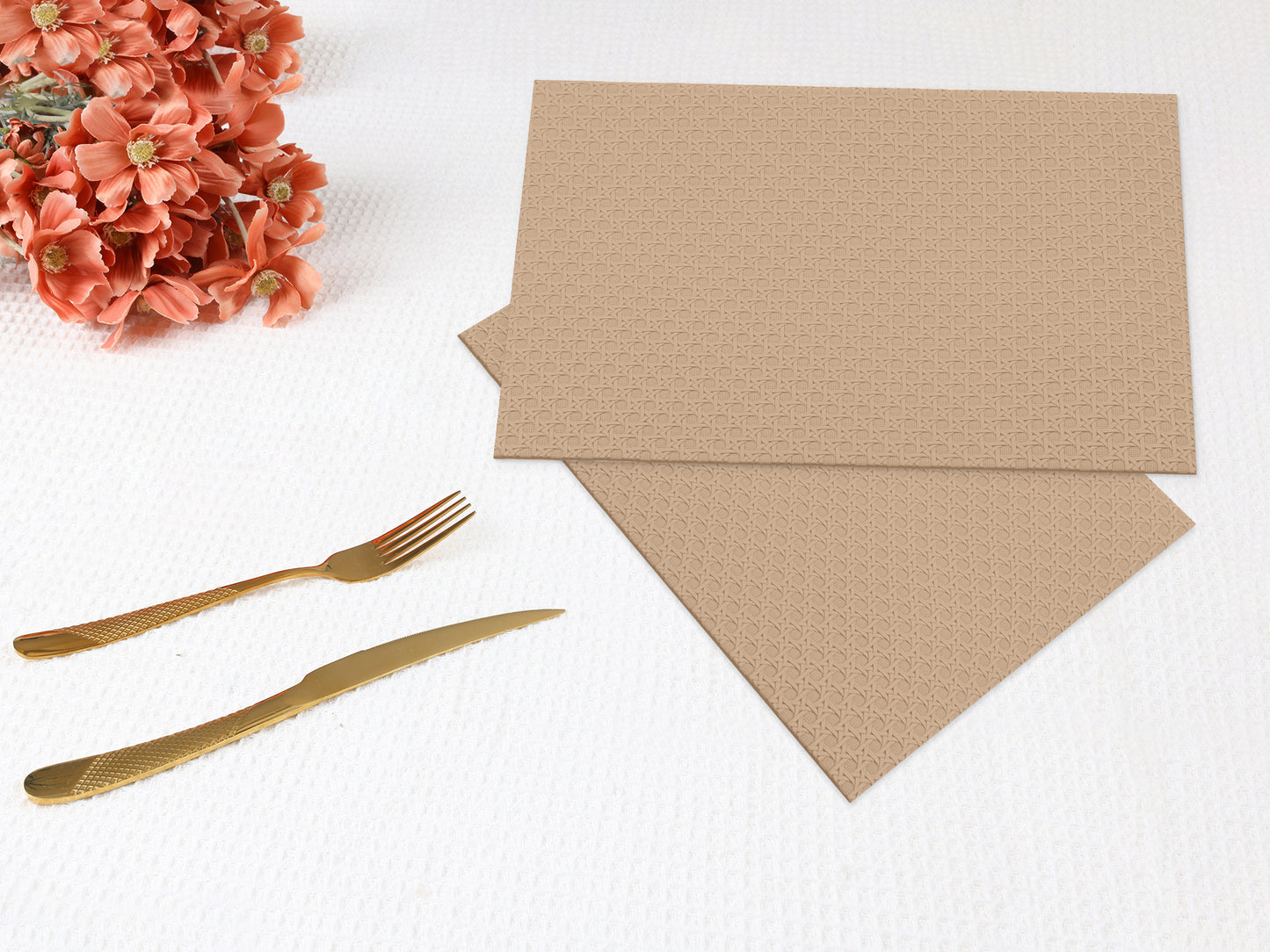 Placemats Set of 6 Woven for Dining Table Decor Indoor Outdoor Washable 17*12in