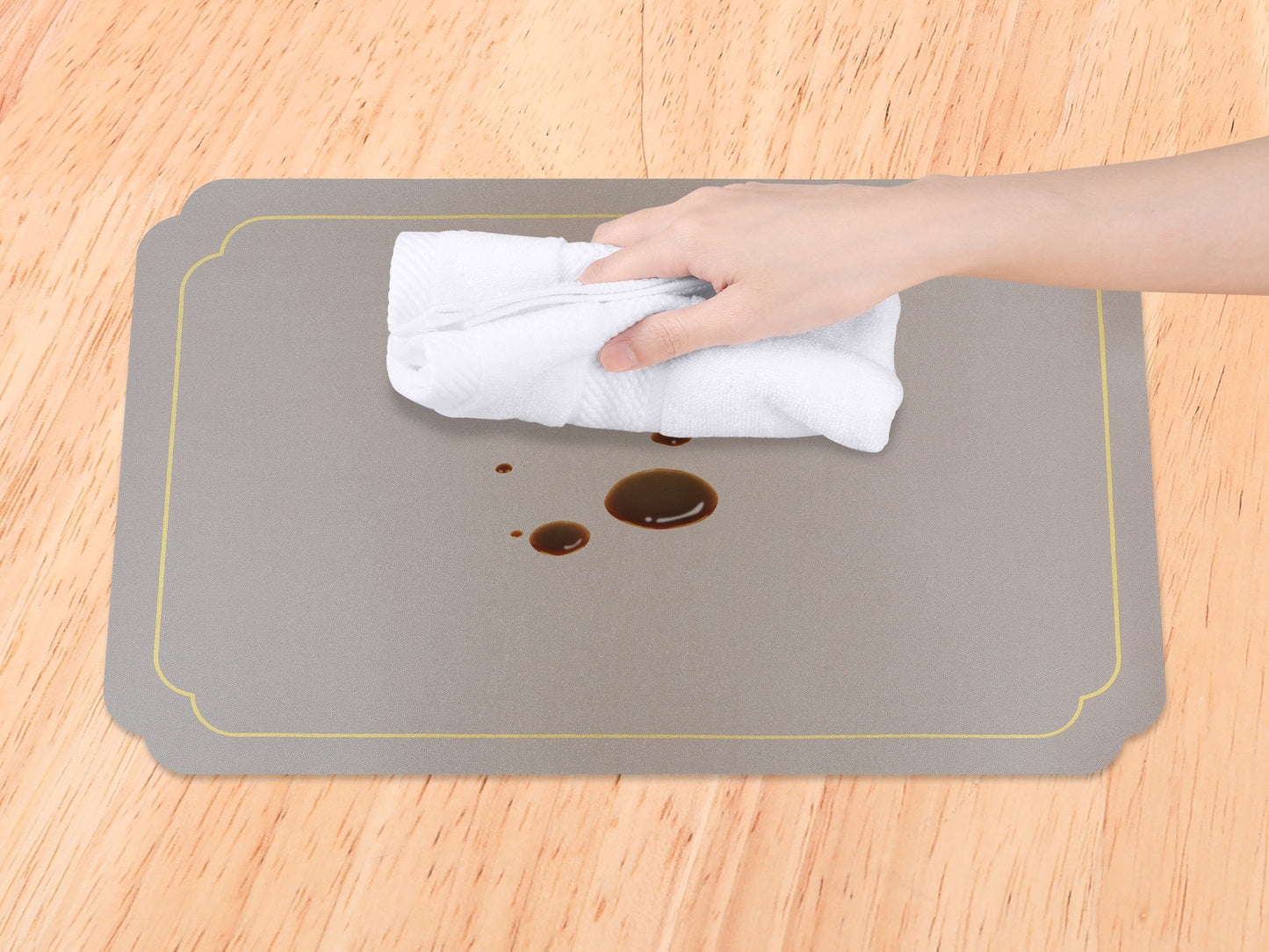 Placemats Set of 6 Leather for Kitchen Dining Table Decor Washable Heat Resistant 18*12in
