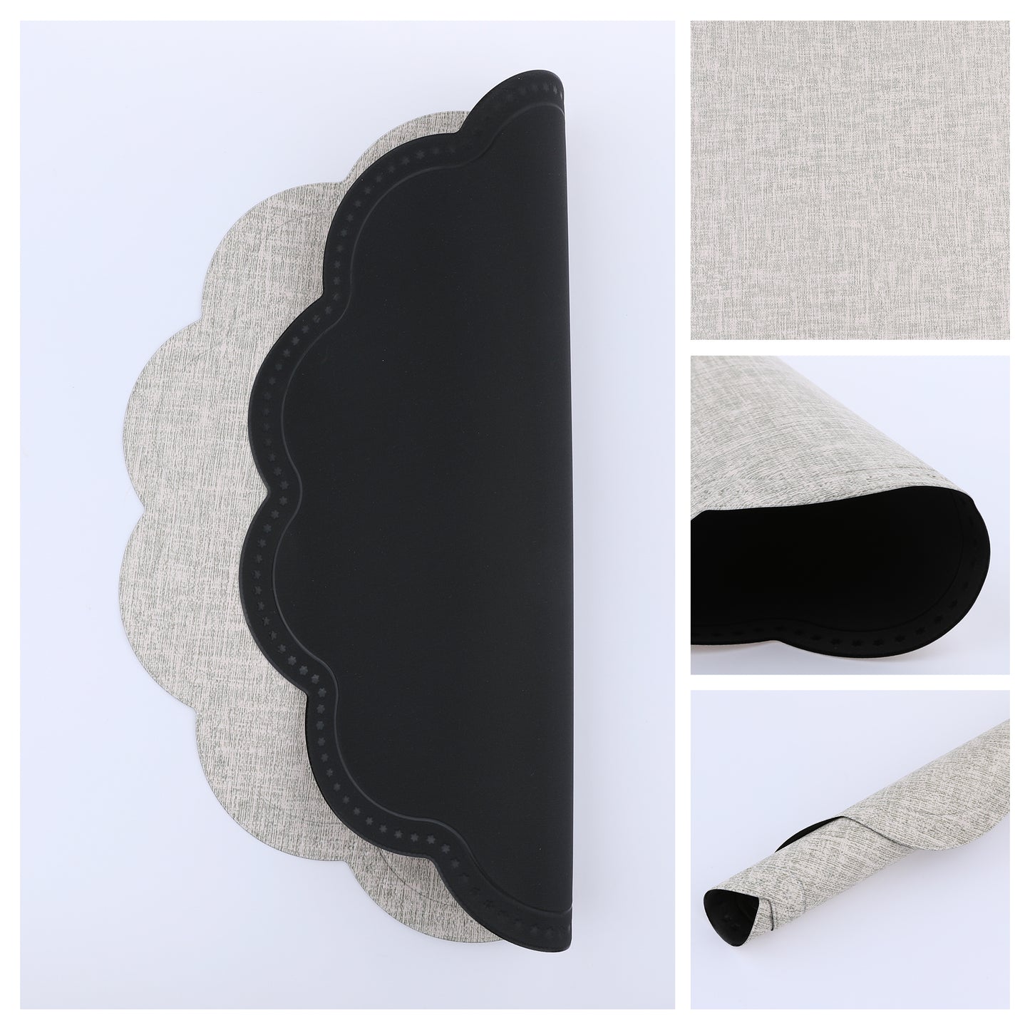 Placemats Set of 6 Flower for Kitchen Dining Table Decor Heat Resistant 15*15in