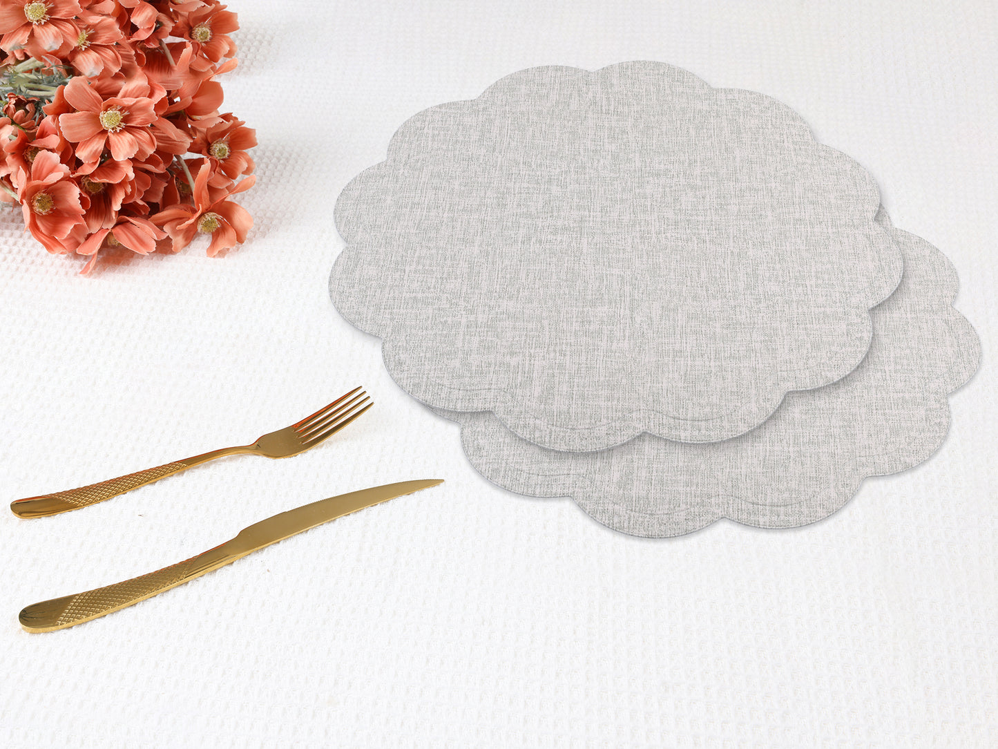 Placemats Set of 6 Flower for Kitchen Dining Table Decor Heat Resistant 15*15in