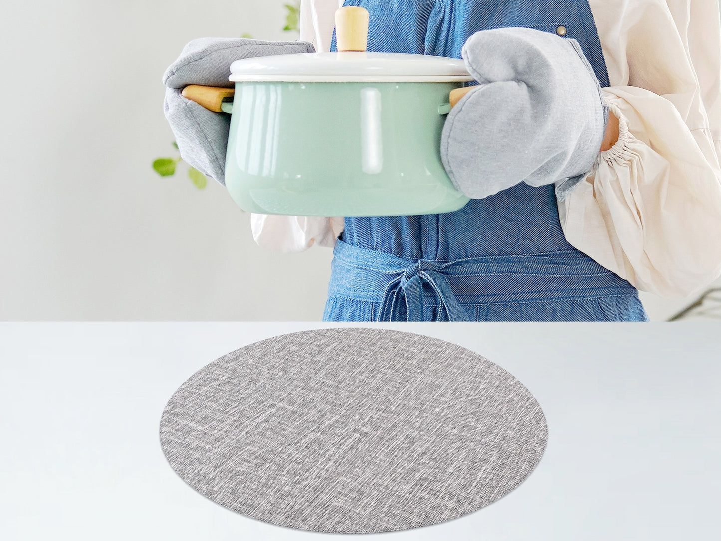 Juego de 6 manteles individuales de PU para decoración de mesa de comedor de cocina, lavables, 15 x 15 pulgadas