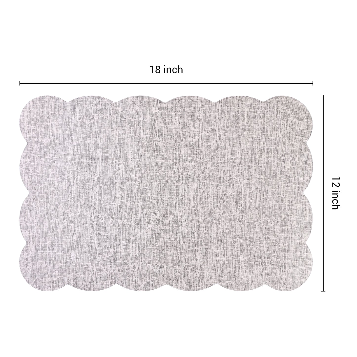 Juego de 6 manteles individuales con volantes para decoración de mesa de cocina y comedor, 45,7 x 30,5 cm