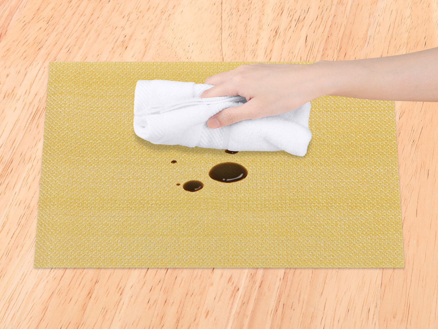 Placemats Set of 6 PVC for Dining Table Decor Indoor Outdoor Washable 18*12in