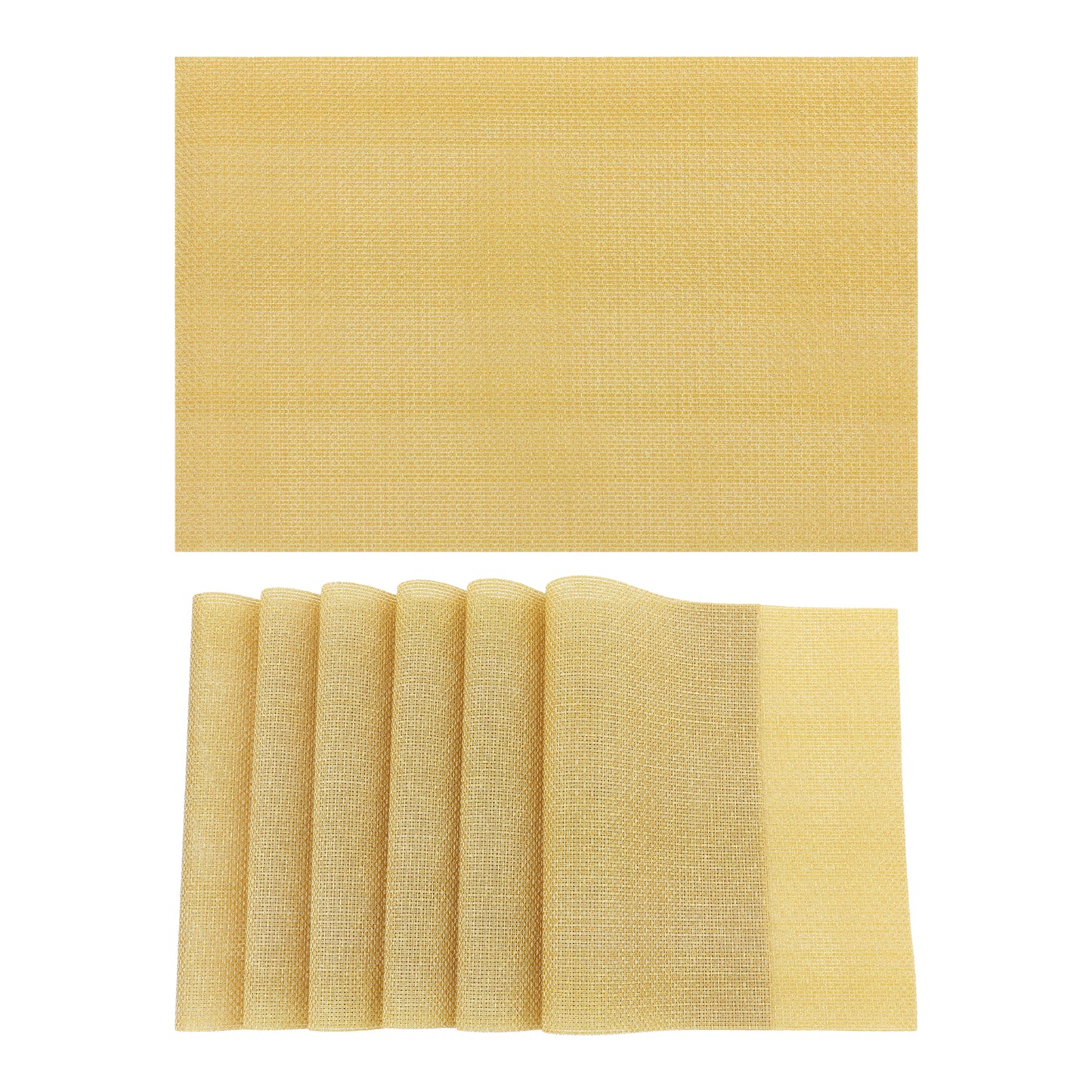Placemats Set of 6 PVC for Dining Table Decor Indoor Outdoor Washable 18*12in