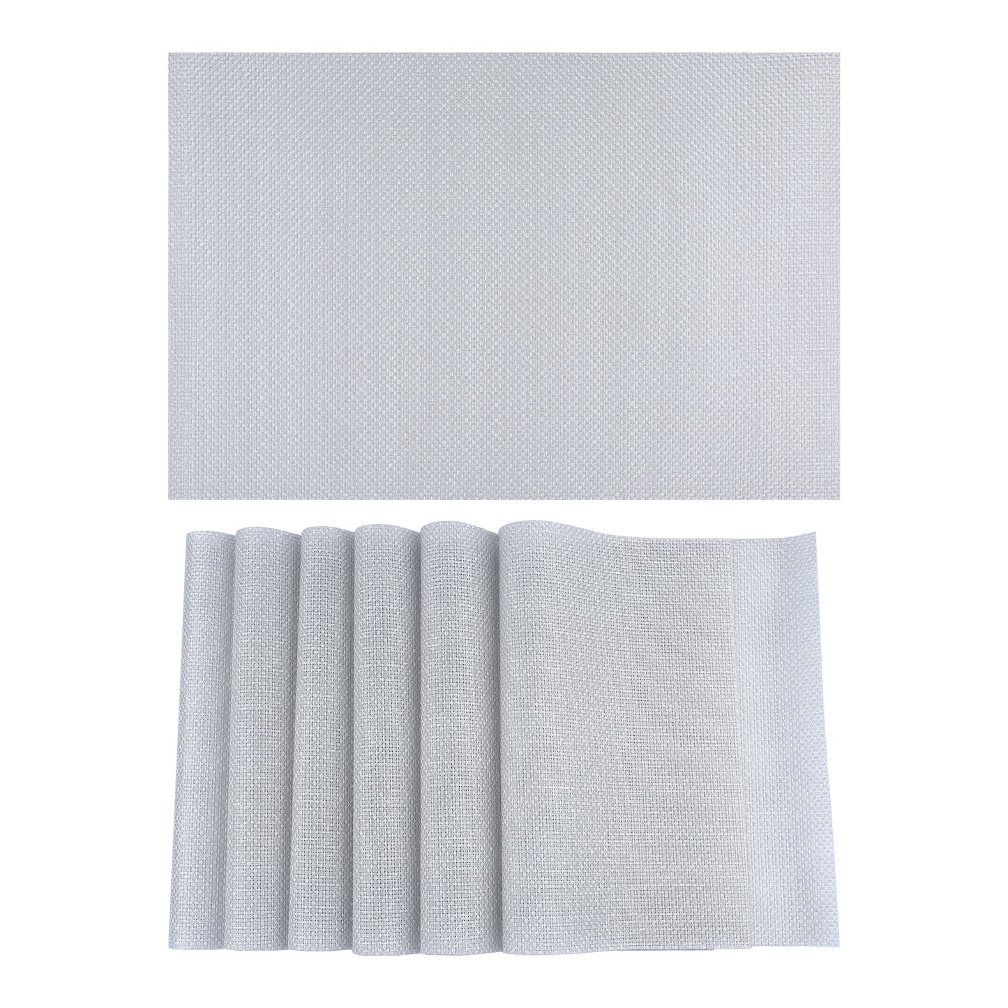 Placemats Set of 6 PVC for Dining Table Decor Indoor Outdoor Washable 18*12in