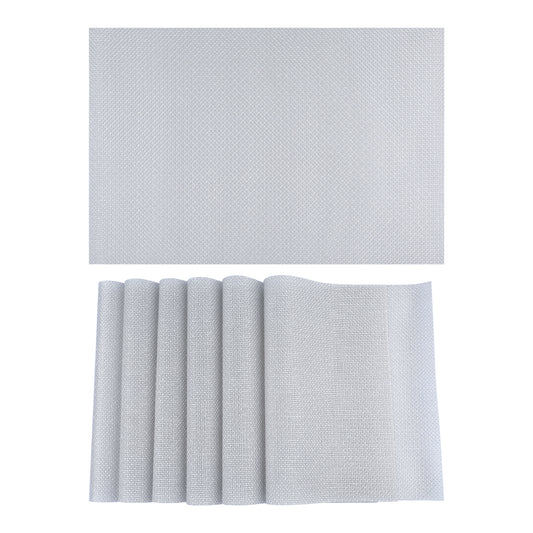 Placemats Set of 6 PVC for Dining Table Decor Indoor Outdoor Washable 18*12in