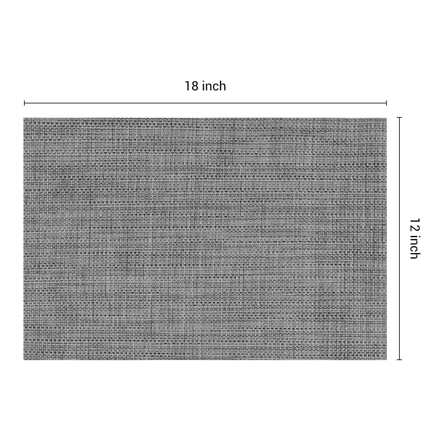 Placemats Set of 6 PVC Solid for Dining Table Decor Washable 18*12in
