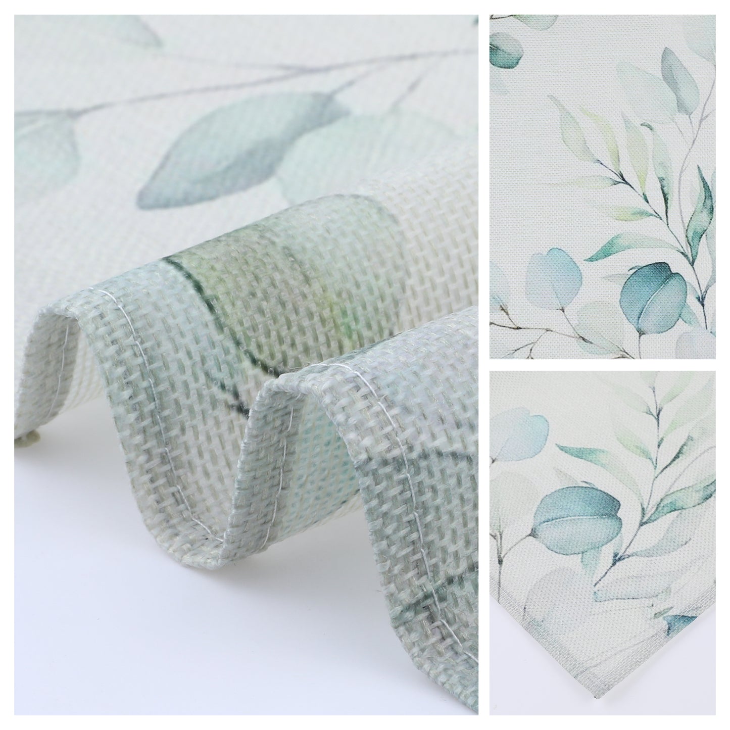 Farmhouse Leaf Placemats Set of 6 Linen for Dining Table Decor Washable Wipe Clean 18*12in