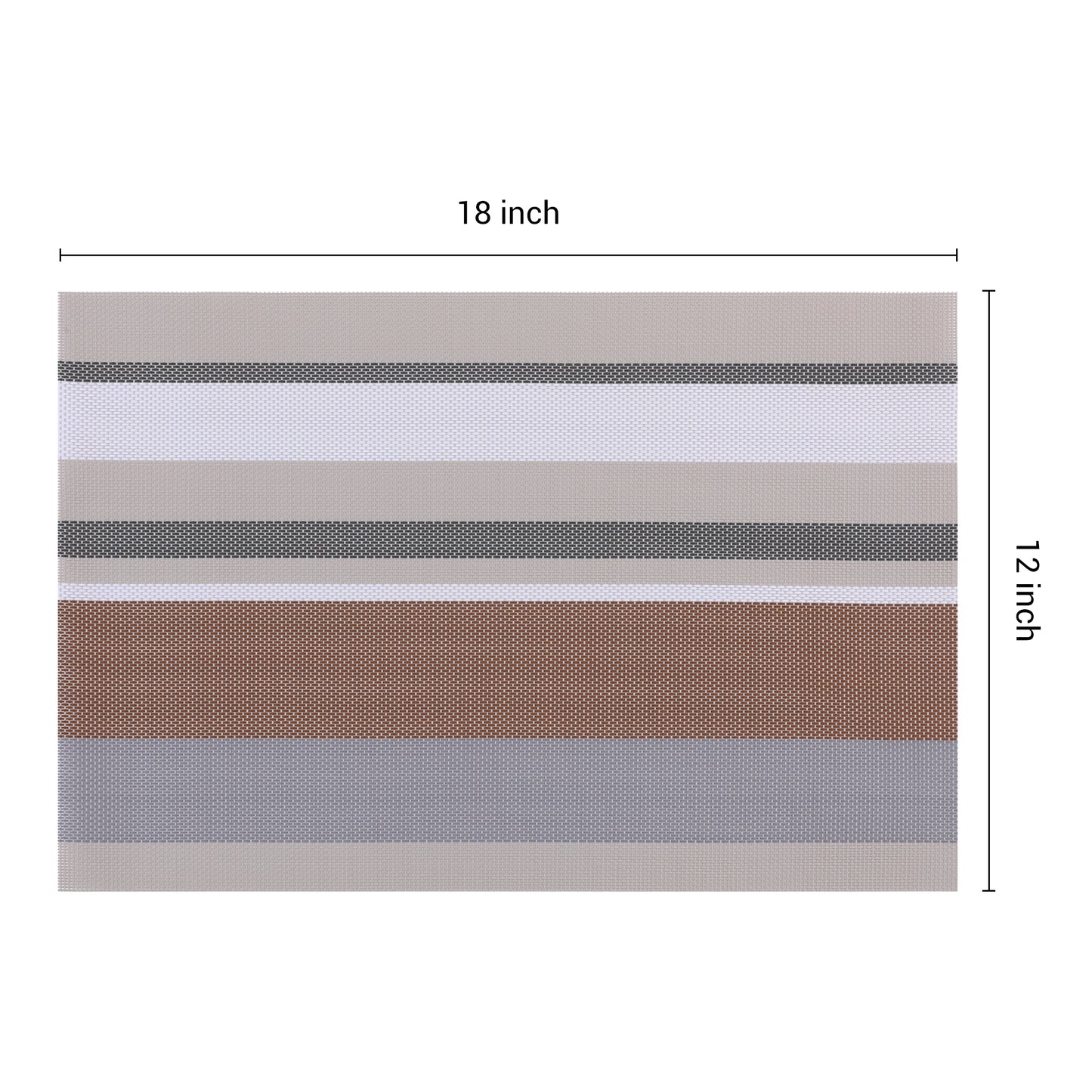 Morden Placemats Set of 6 PVC for Dining Table Decor Wipe Clean 18*12in