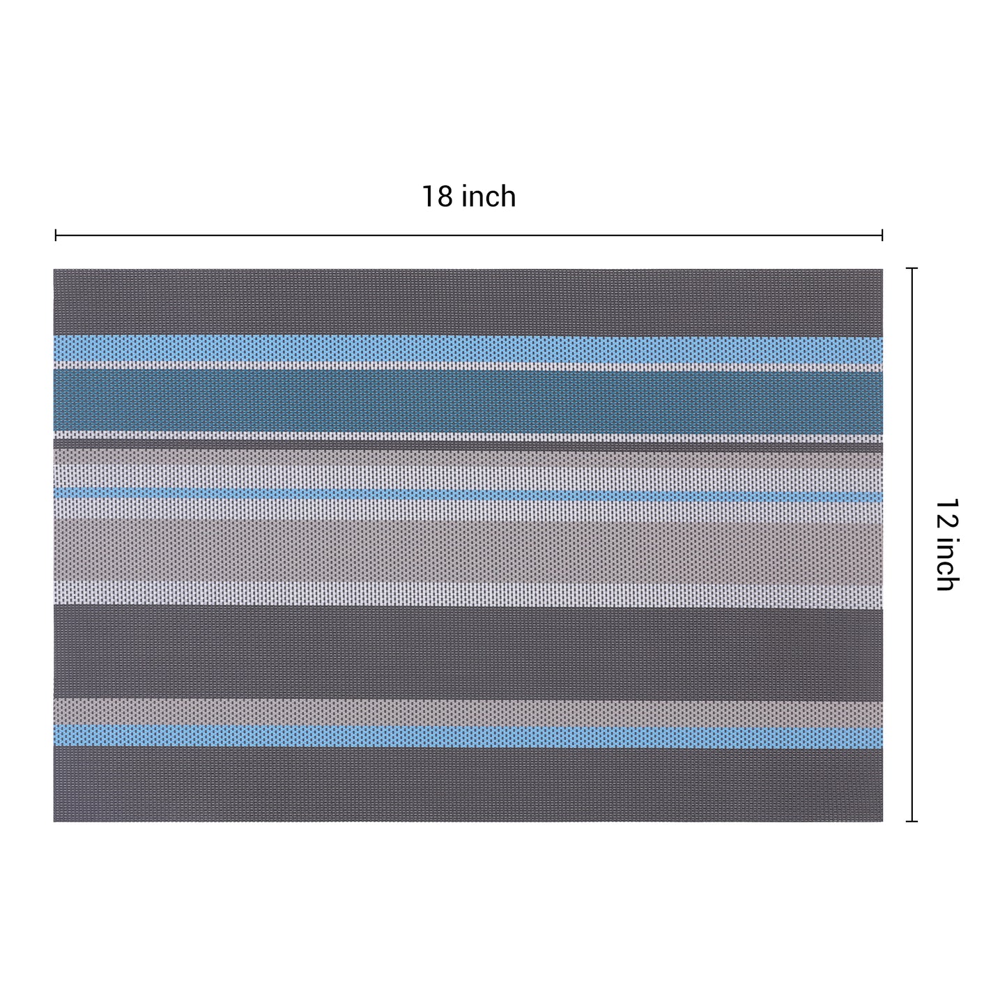Morden Placemats Set of 6 PVC for Dining Table Decor Wipe Clean 18*12in