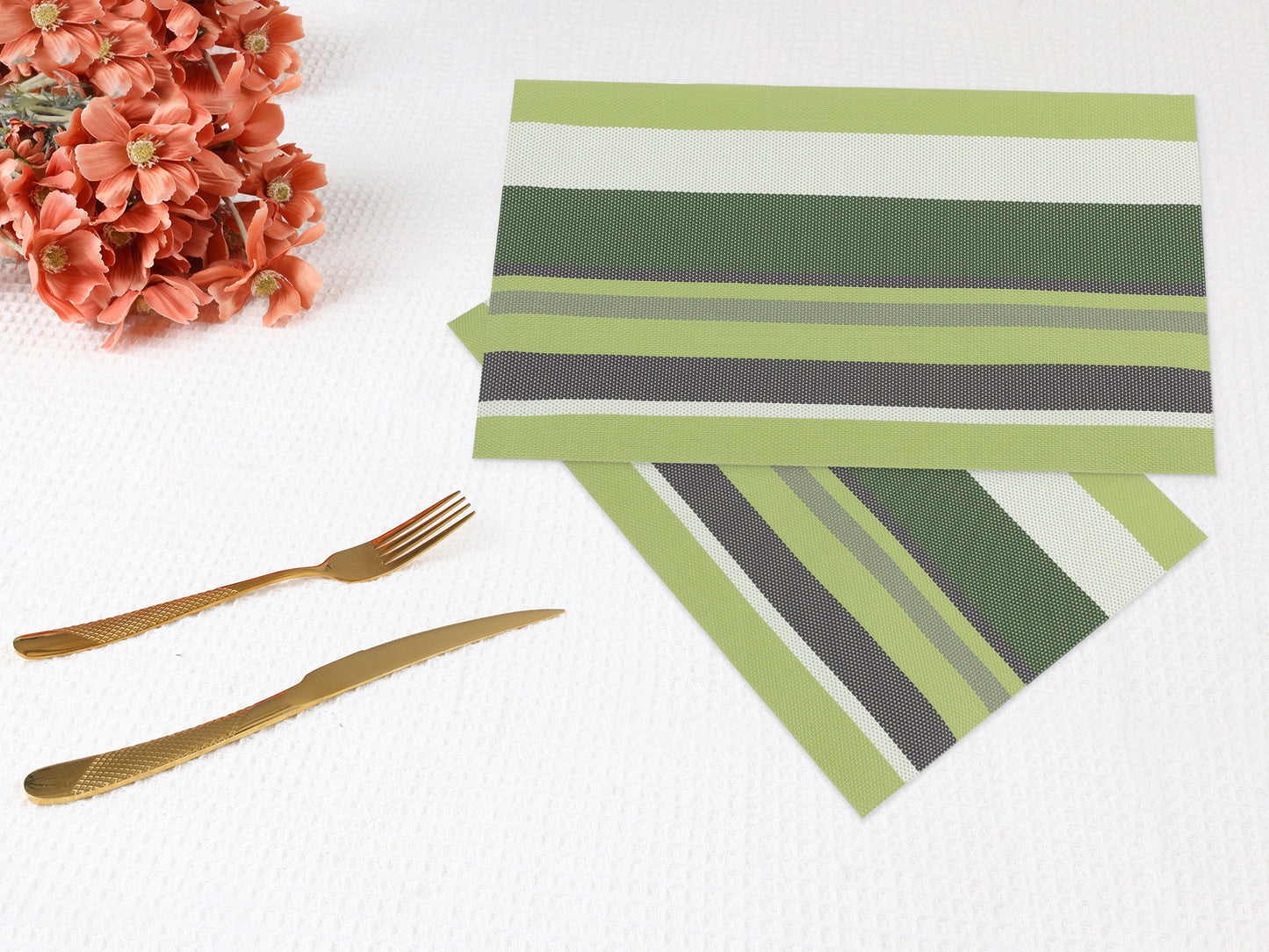 Morden Placemats Set of 6 PVC for Dining Table Decor Wipe Clean 18*12in