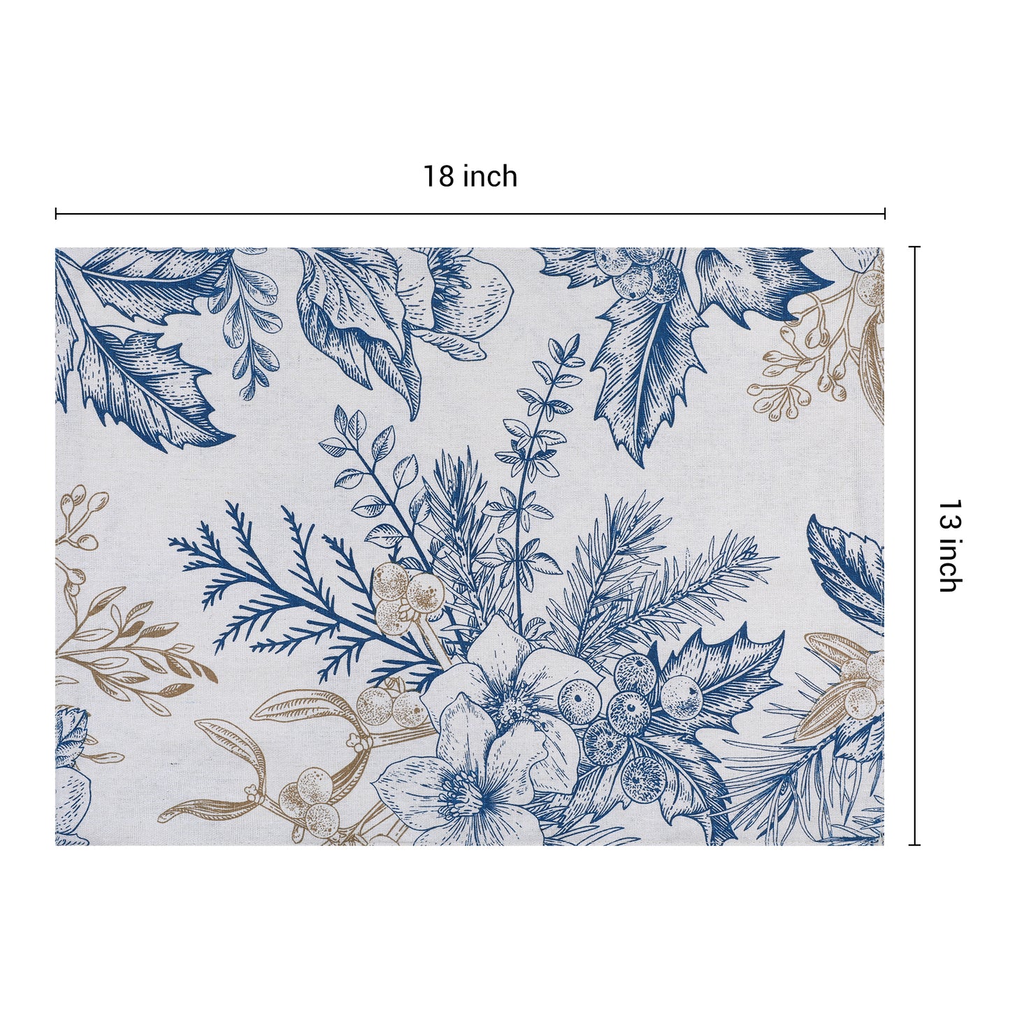 Farmhouse Set of 4 Polyester Placemats for Dining Table Decor Washable 18*13in