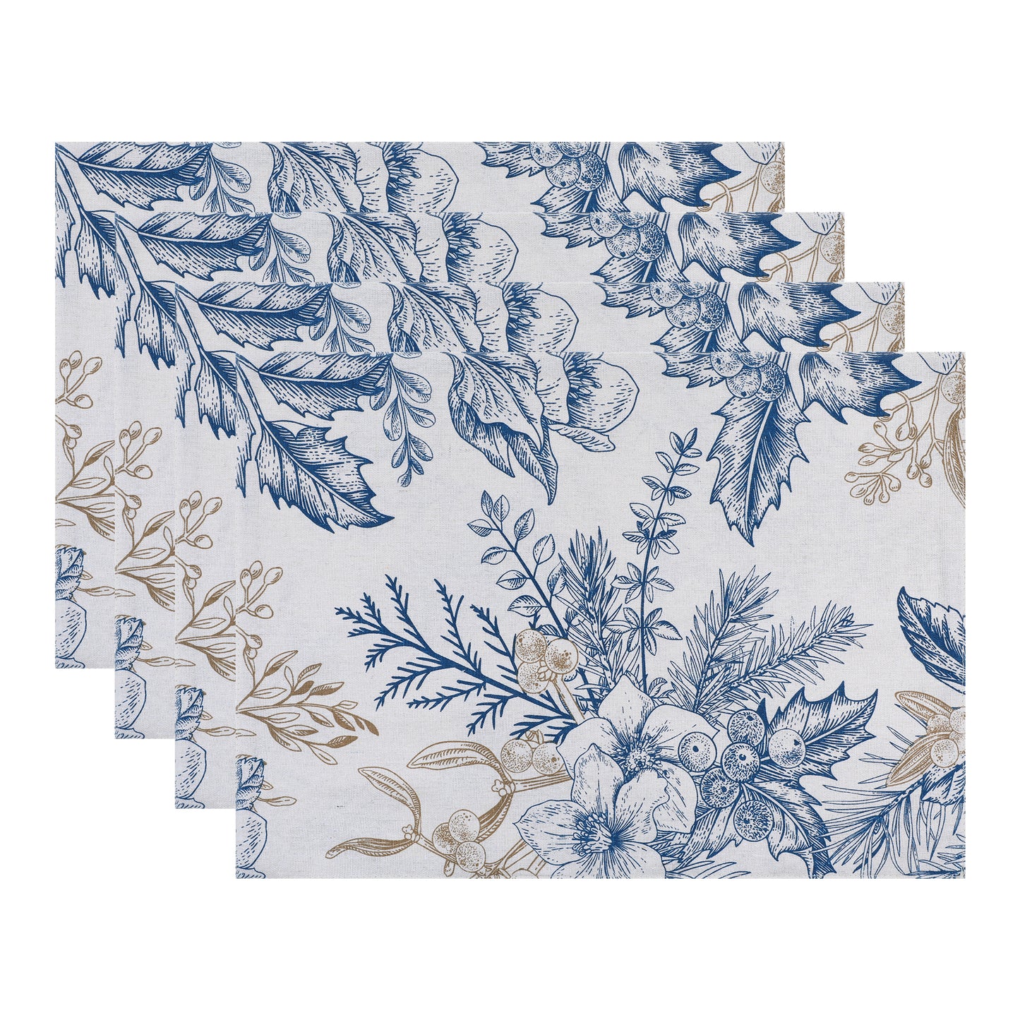 Farmhouse Set of 4 Polyester Placemats for Dining Table Decor Washable 18*13in