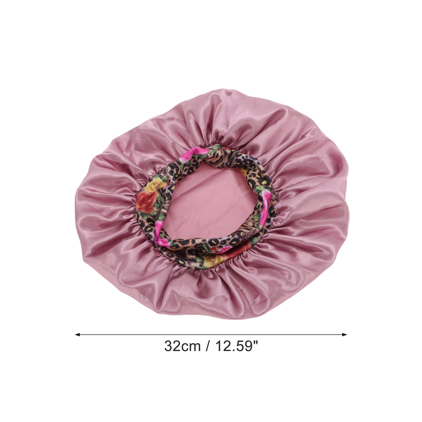 1 Pc Women Durable Shower Cap for Bathroom Hotel Rose Gold Tone