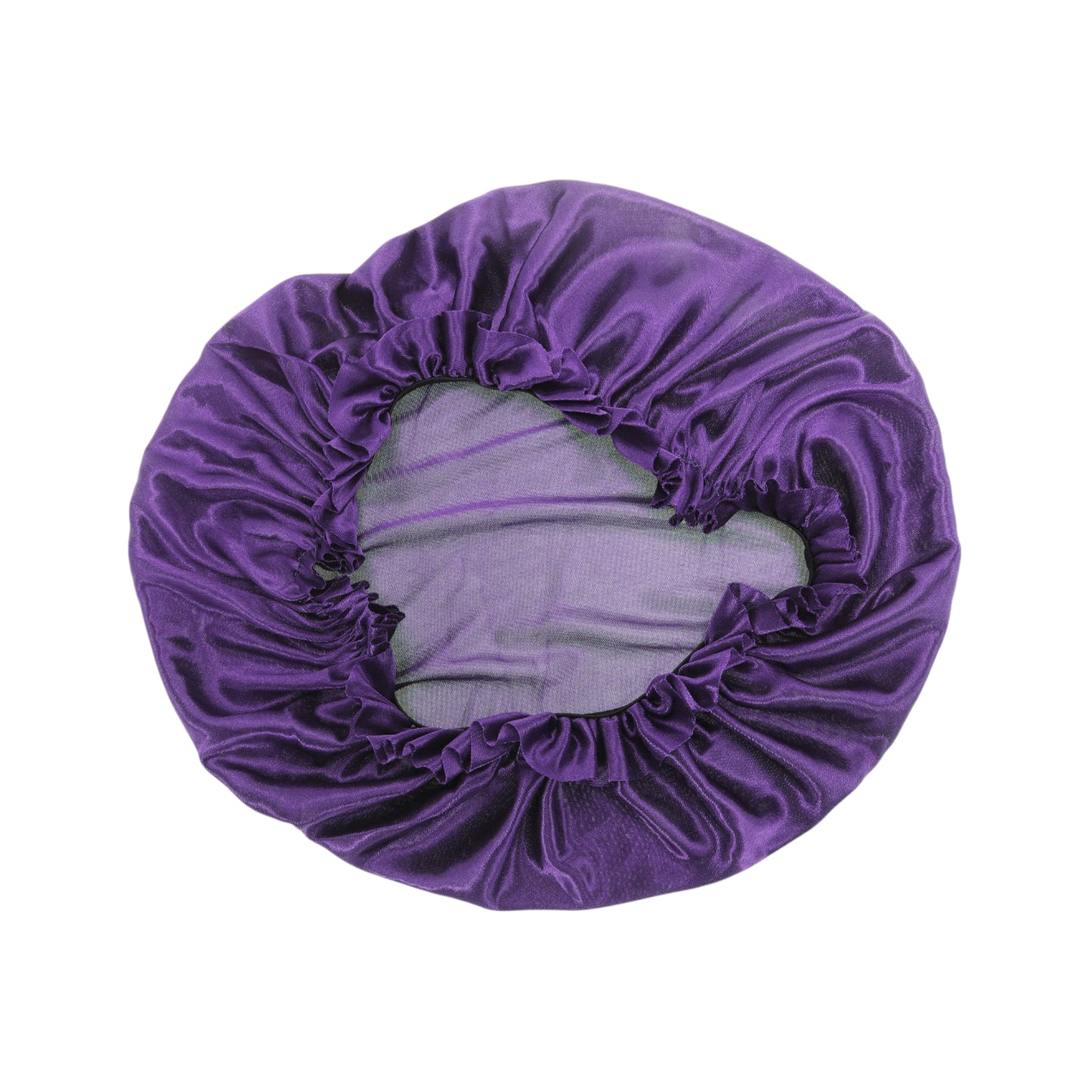 2 Pcs Women Durable Stretcht Shower Cap for Hotel Travel Purple