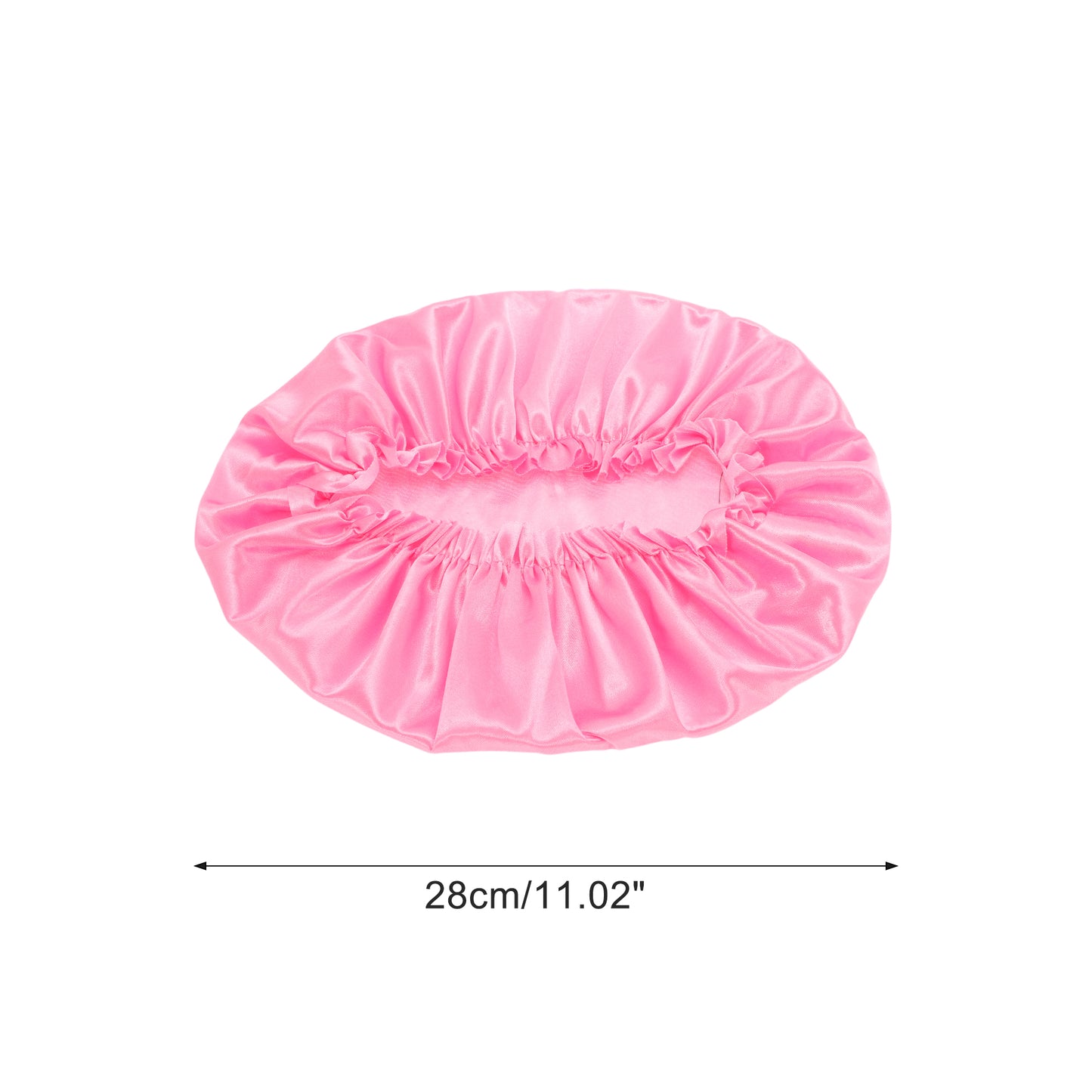 2 Pcs Women Durable Stretcht Shower Cap for Hotel Travel Pink