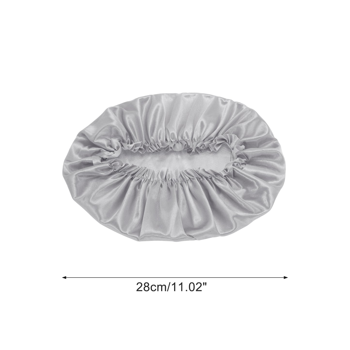2 Pcs Women Durable Stretcht Shower Cap for Hotel Travel Grey
