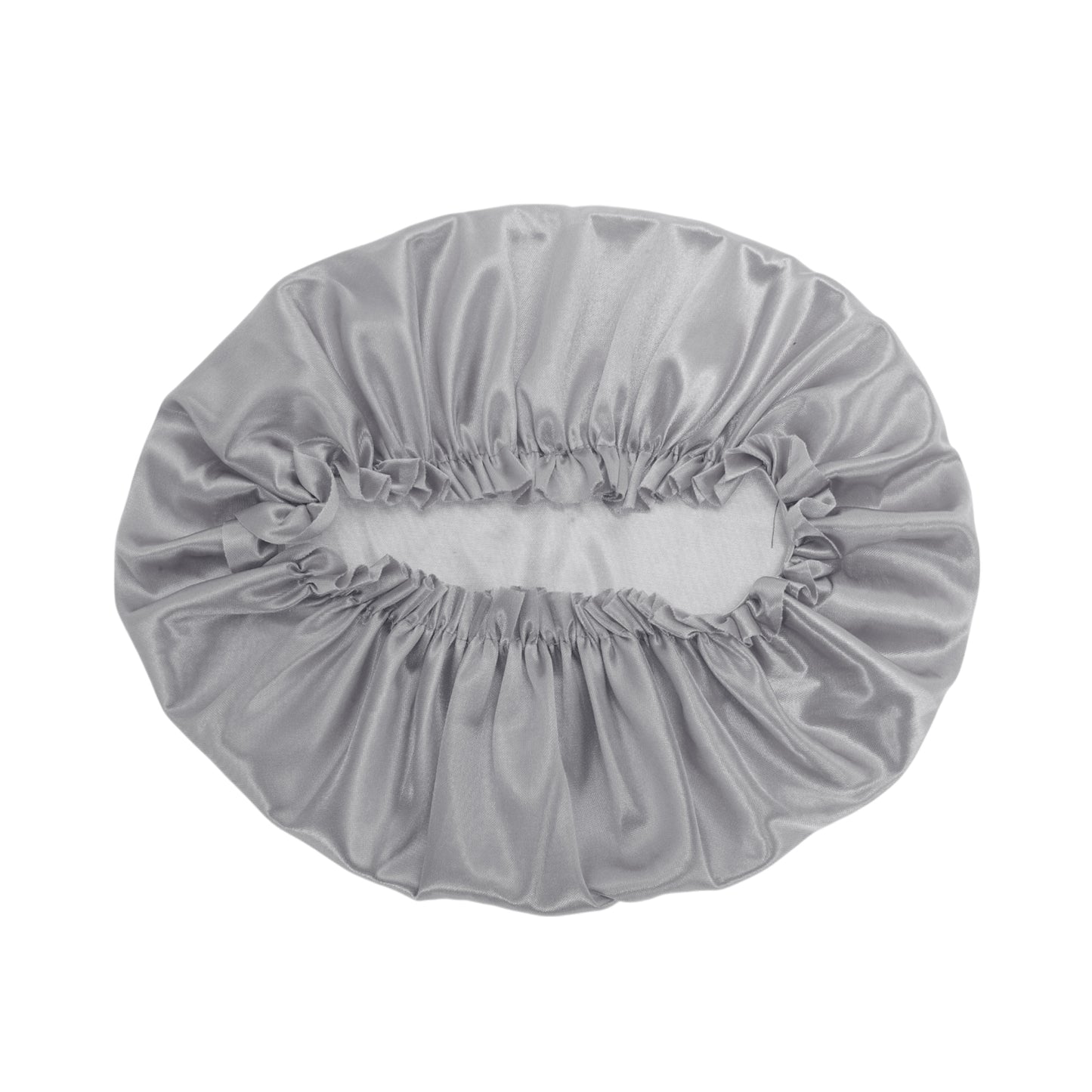 2 Pcs Women Durable Stretcht Shower Cap for Hotel Travel Grey
