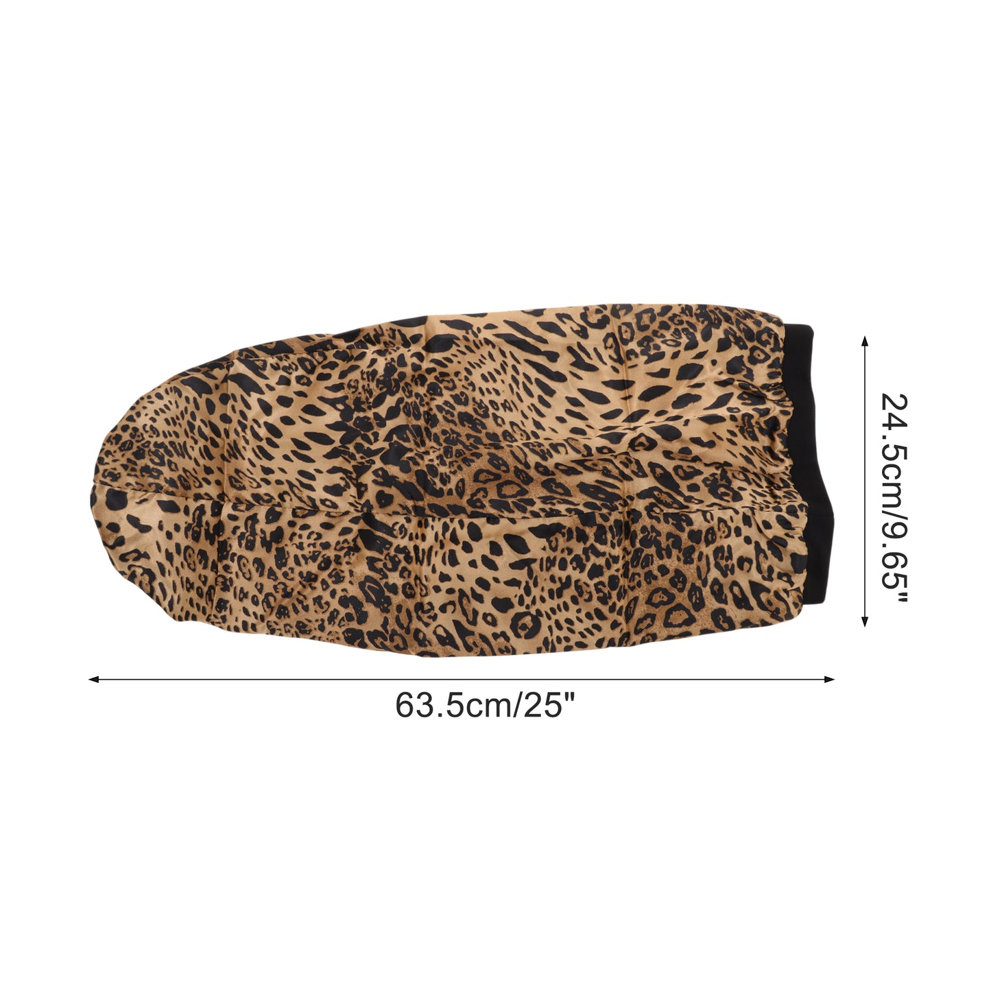 1 Pc Women Adjustable Double Layer Shower Cap for Business Travel Black Leopard