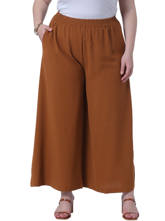Women Plus Size Palazzo Pants Wide Leg with Pockets Casual Summer Pants